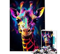 Adult Jigsaw Puzzle1000 Pieces Giraffe in Borderlands for Educational Game Challenge Toy Relax Games Stress Reliever Birthday Gifts (Size 38x52cm)