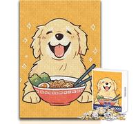 Adult Jigsaw Puzzle1000 Pieces Golden Retriever Ramen Perfect for Calm Leisure Hours High Grade Precise Cut Play Toy Size 50x75cm