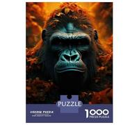 Adult Jigsaw Puzzle1000 Pieces Gorilla Wall Art Print-2 Jigsaw for Adults Toy Wall Decor Enhance Memory Unique Birthday And Gifts 52x38cm/1000pcs