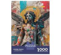 Adult Jigsaw Puzzle1000 Pieces Graffiti Angel Statue Art Print Jigsaw for Adults Toy Wall Decor Enhance Memory Unique Birthday And Gifts 38x26cm/1000pcs