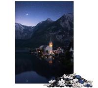 Adult Jigsaw Puzzle1000 Pieces Hallstatt Village Austria Challenging To Complete Difficult Hard Family Game for 14+ Puzzle Game Offered (38x52cm)