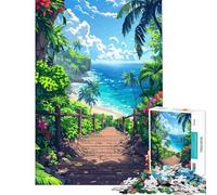 Adult Jigsaw Puzzle1000 Pieces Hawaii Walk Pixel Art for Educational Game Challenge Toy Family Games Difficult Challenge Gifts Ideas (size 38x52cm)