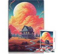 Adult Jigsaw Puzzle1000 Pieces House in The Forest Perfect for Calm Leisure Hours High Grade Precise Cut Play Toy Size 38x52cm