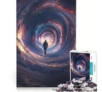 Adult Jigsaw Puzzle1000 Pieces Into The Vortex, Practical Game, Staycation Kill Time, with Matching Poster And Trivia Sheet (38x26cm)