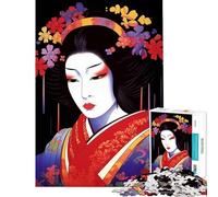 Adult Jigsaw Puzzle1000 Pieces Japanese Geisha Maiko Educational Challenge Hand Speed Race Impossible Game for Ages 14 And over (50x75cm)