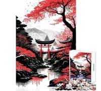 Adult Jigsaw Puzzle1000 Pieces Japanese Landscape Practical Game for The Whole Family Home Decoration Toys Train Your Brain And Hands (38X26CM)