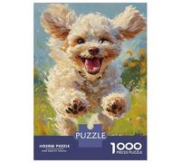 Adult Jigsaw Puzzle1000 Pieces Joyful Poodle in Motion Adult Puzzles Relaxing Games Hand Speed Race Deal As Gifts for The Whole Family 70x50cm/1000pcs