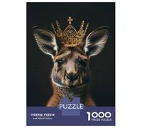 Adult Jigsaw Puzzle1000 Pieces Kangaroo Little King Puzzles for Adults Relaxing Games Staycation Kill Time for Birthday, Chrismas 38x26cm/1000pcs