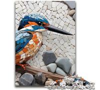 Adult Jigsaw Puzzle1000 Pieces Kingfisher Mosaic Art Difficult Challenge for Educational Game Secret Santa Gifts 50x75cm