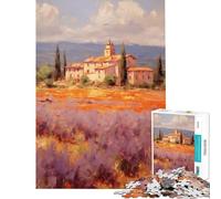 Adult Jigsaw Puzzle1000 Pieces Lavender Provence France Educational Challenge Hand Speed Race Impossible Game for Ages 14 And over (38x52cm)