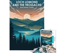 Adult Jigsaw Puzzle1000 Pieces Loch Lomond National Park for Educational Game Challenge Toy Relax Games Stress Reliever Birthday Gifts (Size 75x50cm)