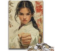 Adult Jigsaw Puzzle1000 Pieces Martial Arts Woman Difficult Challenge for Educational Game Secret Santa Gifts 38x26cm