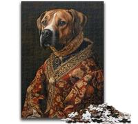 Adult Jigsaw Puzzle1000 Pieces Medieval Dog Portrait Difficult Challenge for Educational Game Secret Santa Gifts 38x26cm