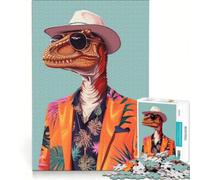 Adult Jigsaw Puzzle1000 Pieces Miami Dino Impossible Game Improve Memory with Fully Interlocking Randomly Shaped Pieces 38x26cm