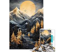 Adult Jigsaw Puzzle1000 Pieces Mist Misty Pines Difficult And Challenge Learning Educational Relaxing Games for Age 14+ Game (50x75cm)
