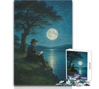 Adult Jigsaw Puzzle1000 Pieces Moonlit Reflections But Fun And Humorous Brain Teaser Game Great Gift for Games (size 38x52cm)