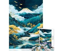 Adult Jigsaw Puzzle1000 Pieces Mount Fuji Gilded Azure Educational Games A Work of Art Home Decoration Toys Train Your Brain And Hands (50X75CM)