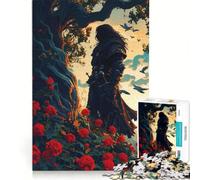 Adult Jigsaw Puzzle1000 Pieces Mourning Rogue Rose Tree Impossible Game Improve Memory with Fully Interlocking Randomly Shaped Pieces 38x26cm