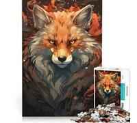 Adult Jigsaw Puzzle1000 Pieces Mr Fantastic Fox Face Impossible Game Improve Memory with Fully Interlocking Randomly Shaped Pieces 38x26cm