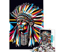 Adult Jigsaw Puzzle1000 Pieces Native Americans Wpap Educational Challenge Hand Speed Race Impossible Game for Ages 14 And over (50x75cm)