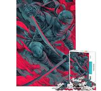 Adult Jigsaw Puzzle1000 Pieces Ninja Warrior Art Print Jigsaw Puzzle Hands-on Game Difficult Challenge Deal As Gifts for The Whole Family (size 38x26cm)