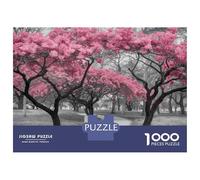 Adult Jigsaw Puzzle1000 Pieces Pink Blossom Pathway Adult Puzzles Relaxing Games Hand Speed Race Deal As Gifts for The Whole Family 38x26cm/1000pcs