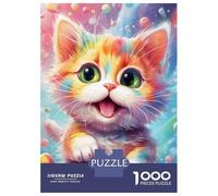 Adult Jigsaw Puzzle1000 Pieces Playing Little Cat Puzzles for Adults Relaxing Games Staycation Kill Time for Birthday, Chrismas 38x26cm/1000pcs