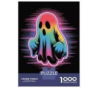 Adult Jigsaw Puzzle1000 Pieces Rainbow Ghost with Neon Aura Adult Puzzles Relaxing Games Hand Speed Race Deal As Gifts for The Whole Family 38x26cm/1000pcs