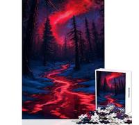Adult Jigsaw Puzzle1000 Pieces Red River in A Snowy Forest Educational Game A Work of Art Toy Wall Decor Unique Gifts for Birthday And Christmas (38X26CM)