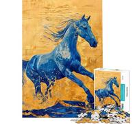 Adult Jigsaw Puzzle1000 Pieces Running Horse Jigsaw Puzzle Hands-on Game Difficult Challenge Deal As Gifts for The Whole Family (size 38x26cm)