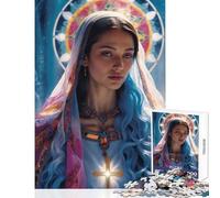 Adult Jigsaw Puzzle1000 Pieces Sacred Serenity Educational Toy Art Work Gift Educational Game with Matching Poster And Trivia Sheet Size 38x26cm