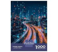 Adult Jigsaw Puzzle1000 Pieces Smart City Technology Solutions Puzzle for Adults Anti-Stress Toys Improve Memory Deal As Gifts for The Whole Family 52x38cm/1000pcs
