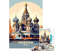 Adult Jigsaw Puzzle1000 Pieces St. Basil's Cathedral, Moscow, Russia 1000 Jigsaw Puzzle Toy Wall Decor For Family Fun Birthday And Unique Gifts (50x75cm)