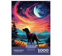Adult Jigsaw Puzzle1000 Pieces Starlit Sentinels Dog Adult Jigsaw Puzzle Family Games Pattern Assembly Deal As Gifts for The Whole Family 38x26cm/1000pcs