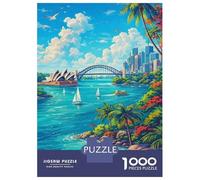 Adult Jigsaw Puzzle1000 Pieces Sydney Harbor with Opera House And Bridge Adult Jigsaw Puzzle Brain Teaser Game But Fun And Humorous Deal As Gifts for The Whole Family 70x50cm/1000pcs