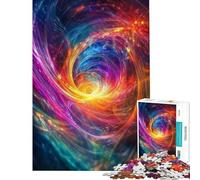 Adult Jigsaw Puzzle1000 Pieces Synesthesia Cosmic Vortex 1000 Jigsaw Puzzle Educational Toy But Fun And Humorous Challenging Family Fun Game (38x52cm)