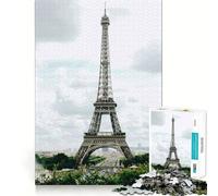 Adult Jigsaw Puzzle1000 Pieces The Eiffel Tower France Flawless Edge Fun Mental Focus Game Quiet Fun Play Xmas Decor Gift (38x52cm)