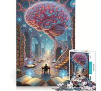 Adult Jigsaw Puzzle1000 Pieces The Library Thoughts Learn to Read Educational Toy Precision Cutting Improving Love between Couples 50x75cm