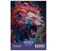 Adult Jigsaw Puzzle1000 Pieces The Roaring Lion Adult Jigsaw Puzzle Anti-Stress Toys Enhance Memory Deal As Gifts for The Whole Family 38x26cm/1000pcs
