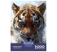 Adult Jigsaw Puzzle1000 Pieces Tiger in Water Close-Up Puzzles for Adults Relaxing Games Staycation Kill Time for Birthday, Chrismas 70x50cm/1000pcs