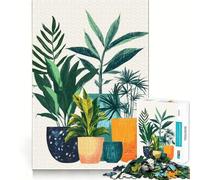 Adult Jigsaw Puzzle1000 Pieces Tropical Plants in Pots Flawless Edge Fun Mental Focus Game Quiet Fun Play Xmas Decor Gift (50x75cm)