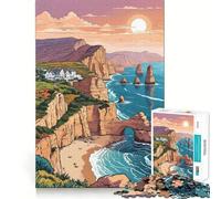 Adult Jigsaw Puzzle1000 Pieces Twelve Apostles Coast Flawless Edge Fun Mental Focus Game Quiet Fun Play Xmas Decor Gift(38x26cm)