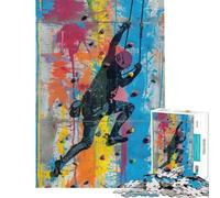 Adult Jigsaw Puzzle1000 Pieces Urban Wall Climb Jigsaw Puzzle Hands-on Game Difficult Challenge Deal As Gifts for The Whole Family (size 38x52cm)