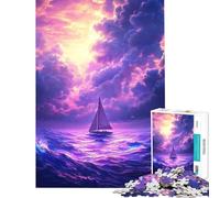 Adult Jigsaw Puzzle1000 Pieces Viby Sailing Boat Difficult And Challenge Learning Educational Relaxing Games for Age 14+ Game (38x26cm)