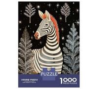 Adult Jigsaw Puzzle1000 Pieces Vintage Zebra Xmas Puzzles for Adults Relaxing Games Staycation Kill Time for Birthday, Chrismas 38x26cm/1000pcs