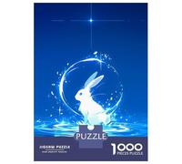 Adult Jigsaw Puzzle1000 Pieces White Celestial Rabbit Adult Puzzles Relaxing Games Hand Speed Race Deal As Gifts for The Whole Family 52x38cm/1000pcs