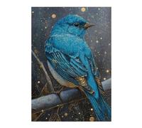 Adult Jigsaw Puzzle1000pcs(38x26cm) S Glowing Blue Bird Art Print Jigsaw for Adults Hands-on Game Stress Reliever Deal As Gifts for The Whole Family 1000pcs(38x26cm) S