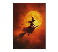 Adult Jigsaw Puzzle1000pcs(38x26cm) S Witch Flying Broomstick Moonlight Jigsaw for Adults Hands-on Game Stress Reliever Deal As Gifts for The Whole Family 1000pcs(38x26cm) S
