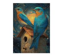 Adult Jigsaw Puzzle1000pcs(52x38cm) Bluebirds on Birdhouse -1 Jigsaw for Adults Hands-on Game Stress Reliever Deal As Gifts for The Whole Family 1000pcs(52x38cm)