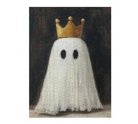 Adult Jigsaw Puzzle1000pcs(52x38cm) Crowned Ghost Halloween Art Print Jigsaw for Adults Hands-on Game Stress Reliever Deal As Gifts for The Whole Family 1000pcs(52x38cm)